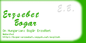 erzsebet bogar business card