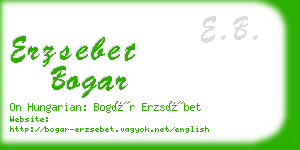 erzsebet bogar business card